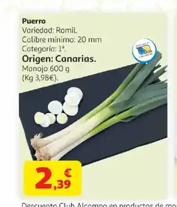 Alcampo Puerro oferta