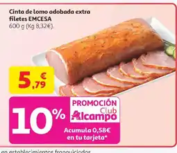 Alcampo EMCESA Cinta de lomo adobada extra filetes oferta