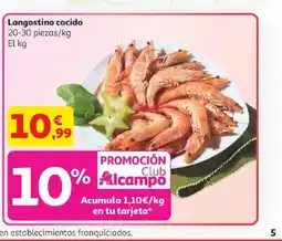 Alcampo Langostino cocido oferta