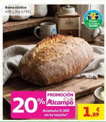 Alcampo Barra rústica oferta