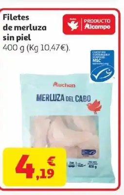 Alcampo Filetes de merluza sin piel oferta