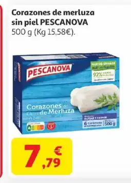 Alcampo PESCANOVA Corazones de merluza sin piel oferta
