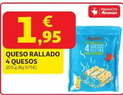 Alcampo Queso rallado 4 quesos oferta
