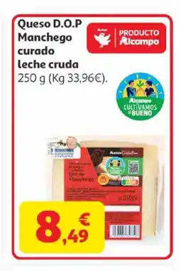 Alcampo Queso D.O.P Manchego curado leche cruda oferta