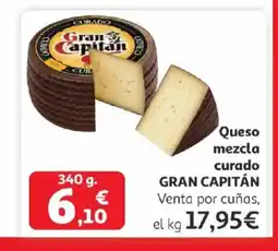 Alcampo GRAN CAPITÁN Queso mezcla curado oferta