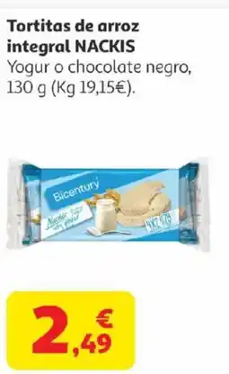 Alcampo NACKIS Tortitas de arroz integral oferta