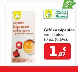 Alcampo Café en cápsulas oferta