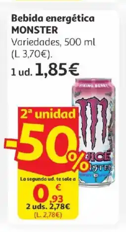 Alcampo MONSTER Bebida energética oferta