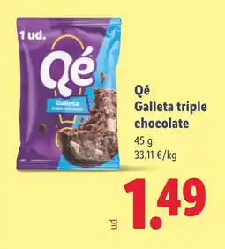 Lidl QE Galleta triple chocolate oferta