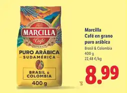 Lidl MARCILLA Café en grano puro arábica oferta