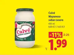 Lidl CALVE Mayonesa sabor casero oferta