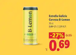 Lidl ESTRELLA GALICIA Cerveza B-Lemon oferta