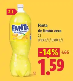 Lidl FANTA de limón zero oferta
