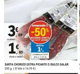 E.Leclerc Sarta chorizo extra picante o dulce galar oferta