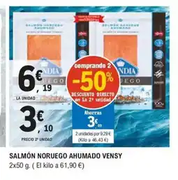E.Leclerc Salmón noruego ahumado vensy oferta