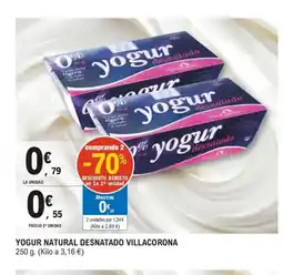 E.Leclerc VILLACORONA Yogur natural desnatado oferta