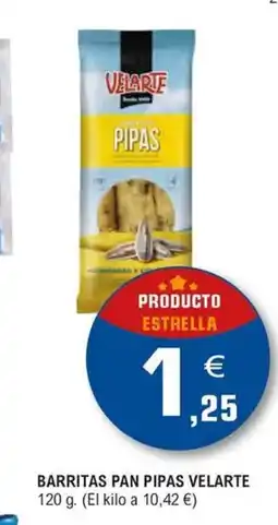 E.Leclerc VELARTE Barritas pan pipas oferta