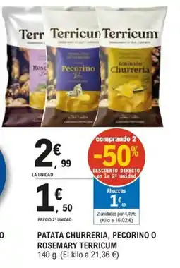 E.Leclerc TERRICUM Patata churreria, pecorino o rosemary oferta
