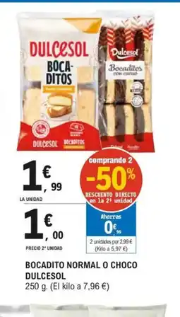 E.Leclerc DULCESOL Bocadito normal o choco oferta