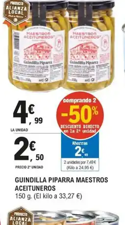 E.Leclerc MAESTROS ACEITUNEROS Guindilla piparra oferta