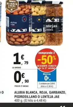 E.Leclerc JAE Alubia blanca, roja, garbanzo, pedrosillano o lenteja oferta