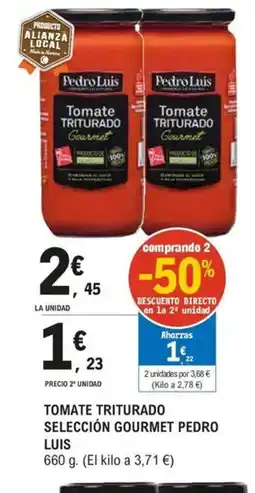 E.Leclerc PEDDRO LUIS Tomate triturado selección gourmet oferta
