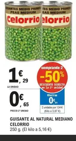E.Leclerc CELORRIO Guisante al natural mediano oferta