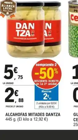 E.Leclerc DANTZA Alcahofas mitades oferta