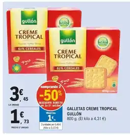 E.Leclerc GULLÓN Galletas creme tropical oferta
