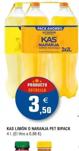 E.Leclerc KAS Limón o naranja pet bipack oferta