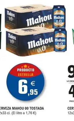 E.Leclerc MAHOU 00 TOSTADA Cerveza oferta