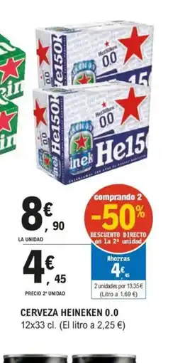 E.Leclerc HEINEKEN 0.0 Cerveza oferta