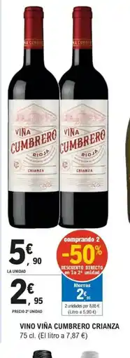 E.Leclerc Vino viña cumbrero crianza oferta