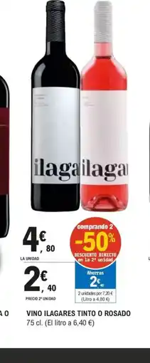 E.Leclerc Vino ilagares tinto o rosado oferta