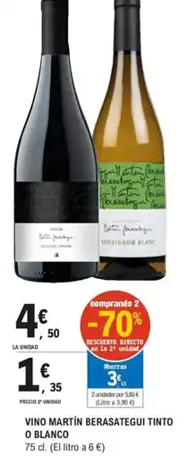 E.Leclerc Vino martín berasategui tinto o blanco oferta
