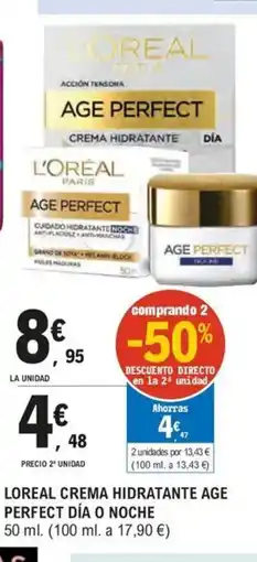 E.Leclerc Crema hidratante age perfect día o noche oferta