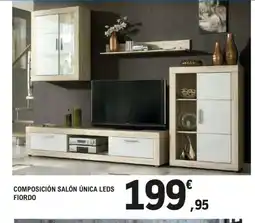 E.Leclerc Composición salón única leds fiordo oferta