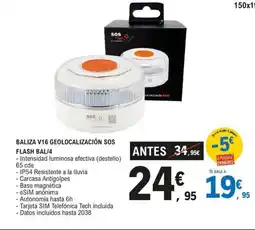 E.Leclerc Baliza v16 geolocalización sos flash bal/4 oferta