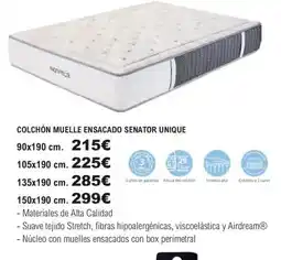 E.Leclerc Colchón muelle ensacado senator unique oferta