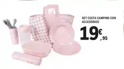 E.Leclerc Set cesta camping con accesorios oferta