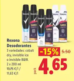 Lidl REXONA Desodorantes oferta