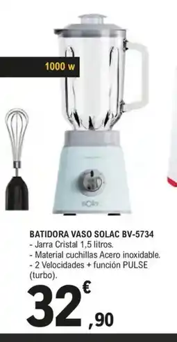 E.Leclerc SOLAC Batidora vaso bv-5734 oferta