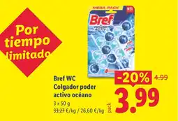 Lidl BREF WC Colgador poder activo océano oferta