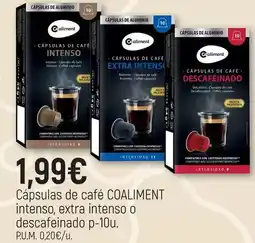 CoMarket Coaliment - capsulas de cafe intenso, extra intenso o descafeinado p-10u oferta