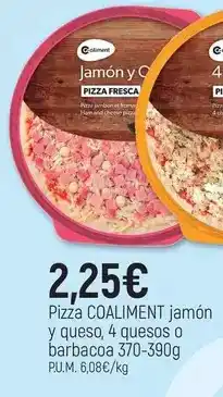 CoMarket Coaliment - pizza jamón y queso, 4 quesos o barbacoa oferta