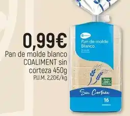 CoMarket Coaliment - pan de molde blanco sin corteza oferta
