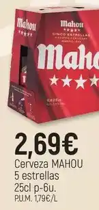 CoMarket Mahou - cerveza 5 estrellas oferta