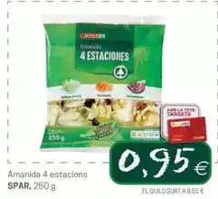 Valvi Supermercats Spar - amanida 4 estacions oferta