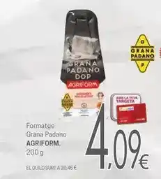 Valvi Supermercats Agriform - formatge grana padano oferta