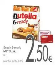 Valvi Supermercats Nutella - snack b-ready oferta